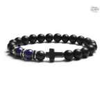 Bracelet en perles, style rock Johnny Hallyday