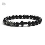 Bracelet de perles Johnny Hallyday Croix - vue 3