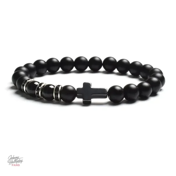 Bracelet Johnny Hallyday, modèle croix