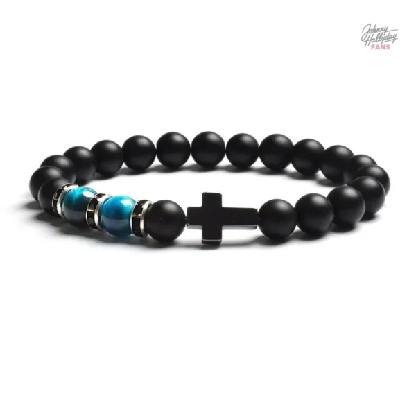 Bracelet Johnny Hallyday en perles colorées