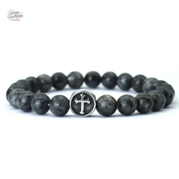 Bracelet perles Johnny Hallyday en différentes couleurs
