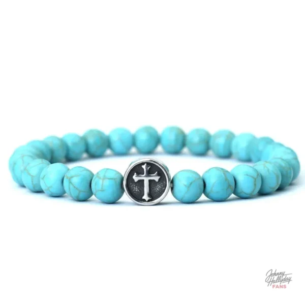 Bracelet de perles inspiré par Johnny Hallyday
