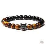 Bracelet Johnny Hallyday Loup, design en perles