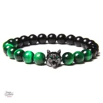 Bracelet Loup de Johnny Hallyday en perles