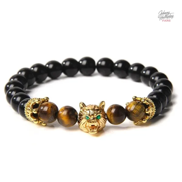 Bracelet de perles Johnny Hallyday Loup - vue 4