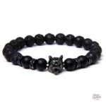 Bracelet Johnny Hallyday en perles - modèle Loup