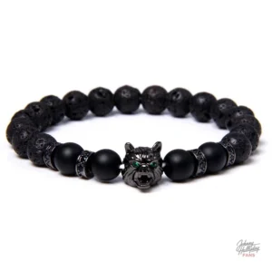 Bracelet Johnny Hallyday en perles - modèle Loup