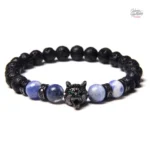 Élégant bracelet de perles Johnny Hallyday