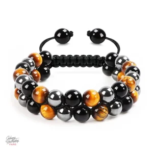 Bracelet Johnny Hallyday, deux modèles de perles tressées disponibles