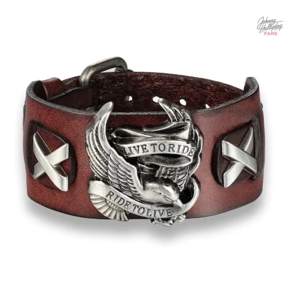 Bracelet Live to ride de Johnny Hallyday - style rock