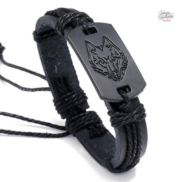 Bracelet Johnny Hallyday Loup - modèle élégant et unique