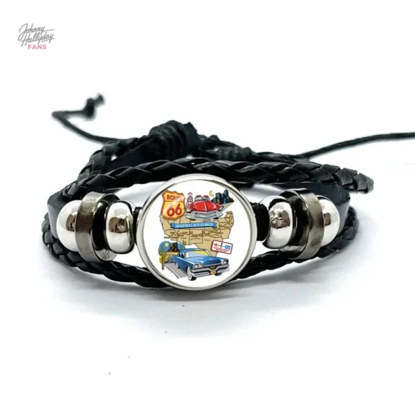 Johnny Hallyday - Bracelet inspiré de Route 66