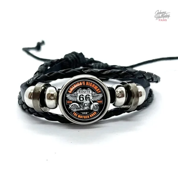 Johnny Hallyday - Bracelet Route 66 en plusieurs couleurs