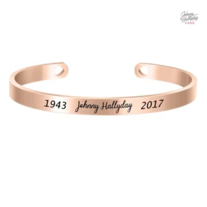 Bracelet Johnny Hallyday - Design en cuir tressé
