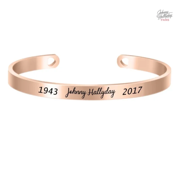 Bracelet Johnny Hallyday - Design en cuir tressé