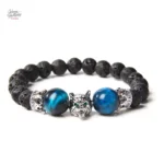 Modèle de bracelet Loup, style Johnny Hallyday