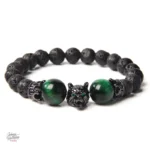 Bracelet Loup, collection Johnny Hallyday, perles élégantes