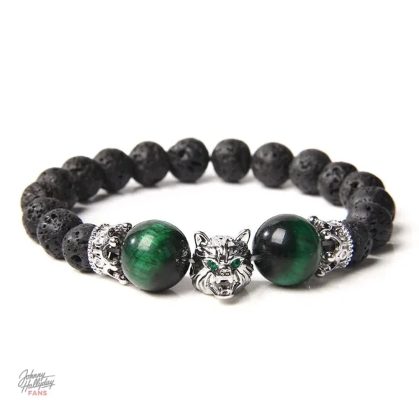 Bracelet de perles, hommage à Johnny Hallyday