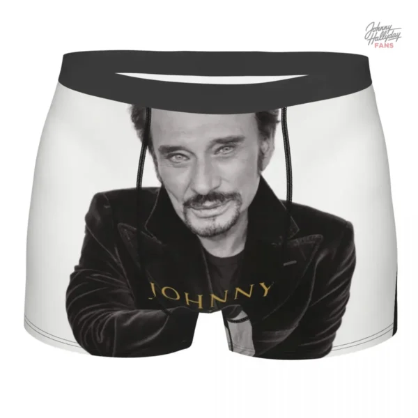 Caleçon Johnny Hallyday avec logo emblématique