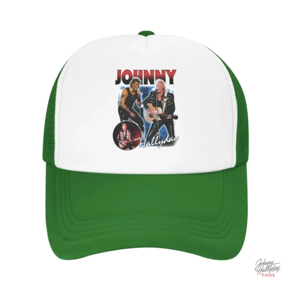 Casquette Johnny Hallyday en blanc