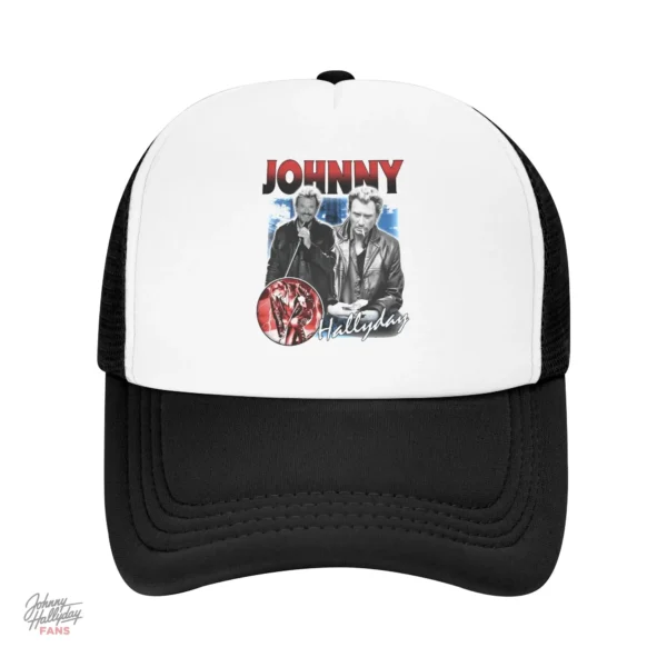 Casquette Johnny Hallyday en noir, style tendance
