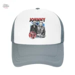 Casquette Johnny Hallyday en rouge, logo emblématique