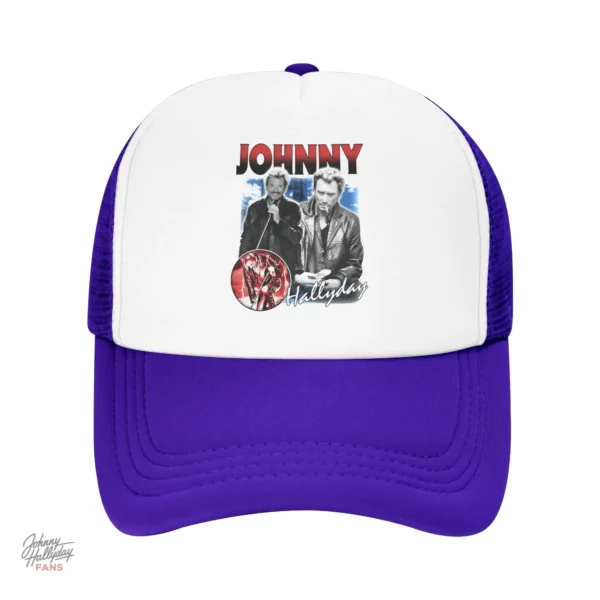 Casquette Johnny Hallyday en jaune, design unique