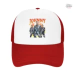 Casquette Johnny Hallyday modèle 3 en rouge vif