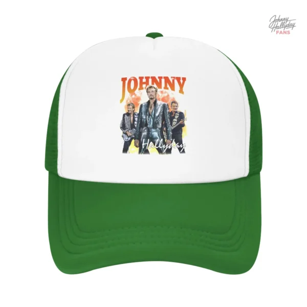 Casquette Johnny Hallyday modèle 3 en blanc pur