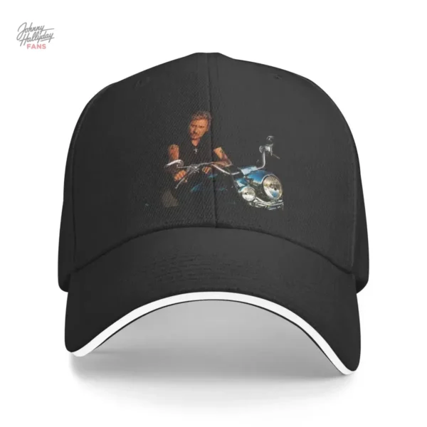 Casquette Johnny Hallyday Motard en plusieurs couleurs