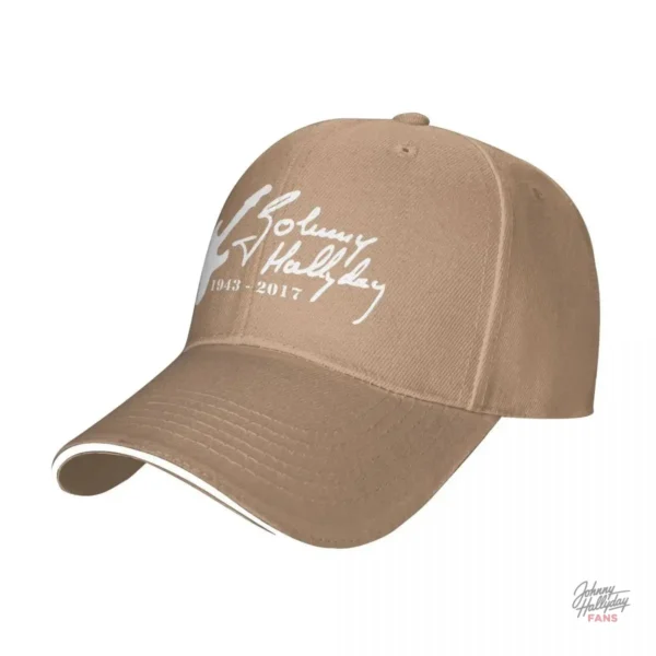 Casquette Hallyday modèle 2 en blanc, classique et chic