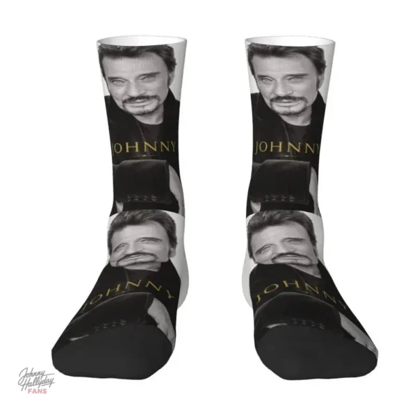 Chaussettes illustrant l'esprit Johnny Hallyday