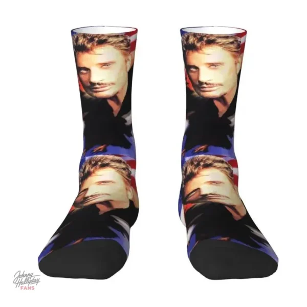 Chaussettes à motifs rock Johnny Hallyday