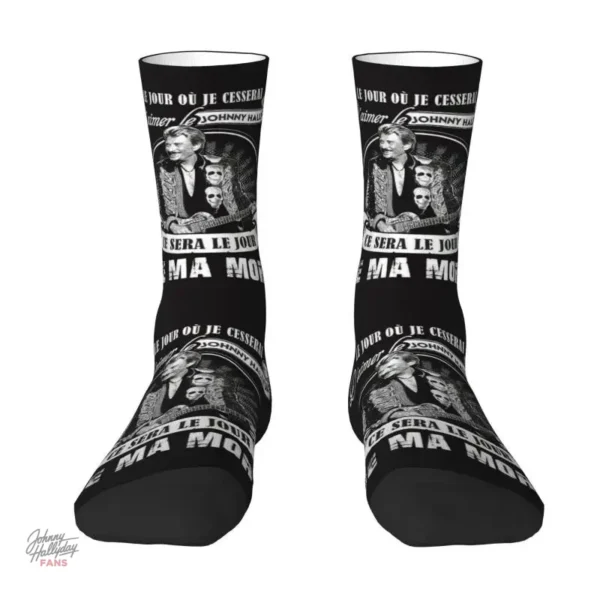 Chaussettes dédiées à Johnny