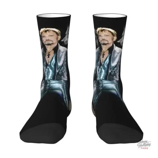 Chaussettes stylées avec motifs Johnny Hallyday