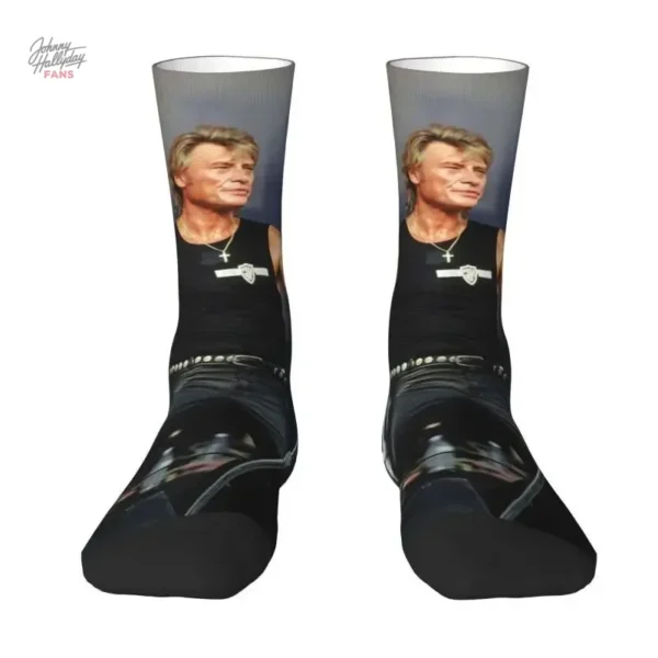 Chaussettes uniques Johnny Hallyday