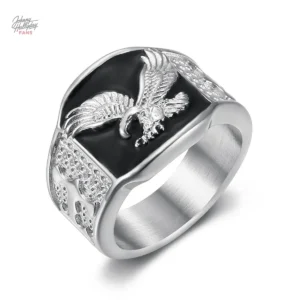 Chevalière Johnny Hallyday Aigle modèle 2