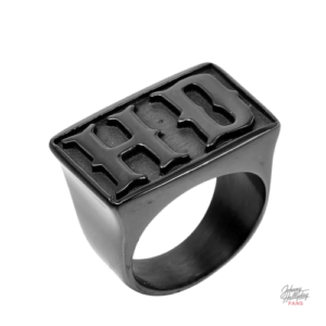 Bagues Johnny Hallyday avec logo Harley Davidson "HD