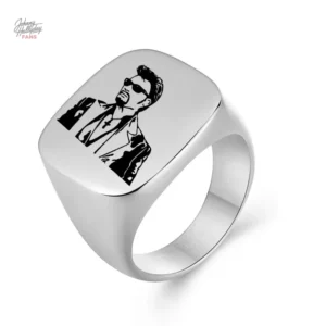 Hommage à Johnny Hallyday - chevalière argent