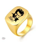 Chevalière Johnny Hallyday - Modèle Hommage en or