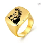 Bague hommage Johnny Hallyday - Élégance en or