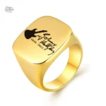Bague or hommage à Johnny Hallyday - Collection exclusive