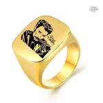 Bague hommage or - Johnny Hallyday inspirée