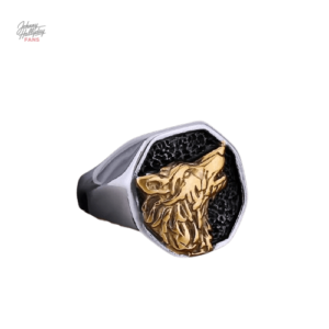 Bague Johnny Hallyday avec motif de loup