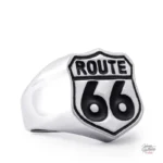 Chevalière Johnny Hallyday design Route 66 version 1
