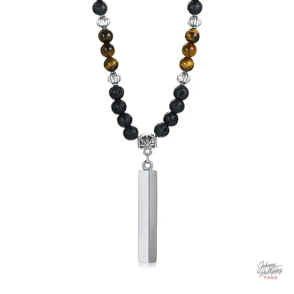 Collier de perles Johnny Hallyday - modèle classique