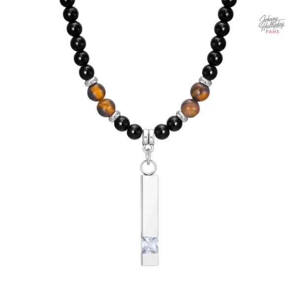 Collier de perles Johnny Hallyday modèle 4