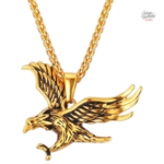 Johnny Hallyday collier pendentif Aigle - modèle argenté