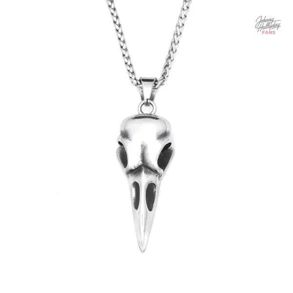 Collier pendentif Corbeau Johnny Hallyday - modèle unique