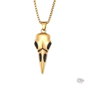 Collier Johnny Hallyday - pendentif Corbeau en version 1